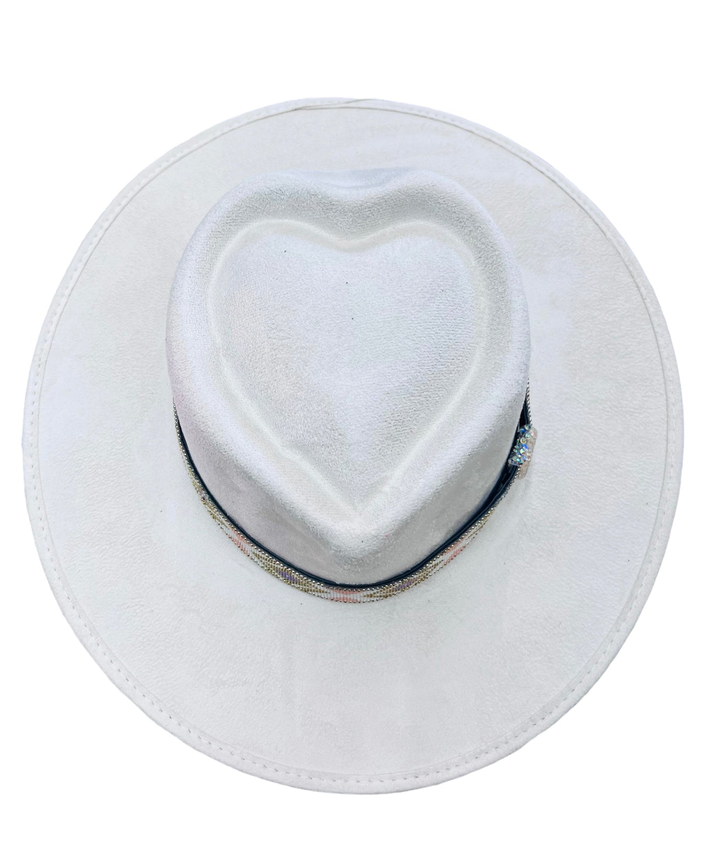 Sombrero Fedora De Gamuza Princesa De Corazones