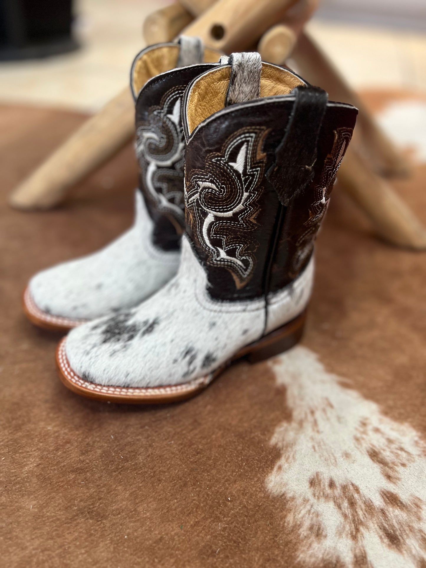 Little Cowboy Cowhide Boots