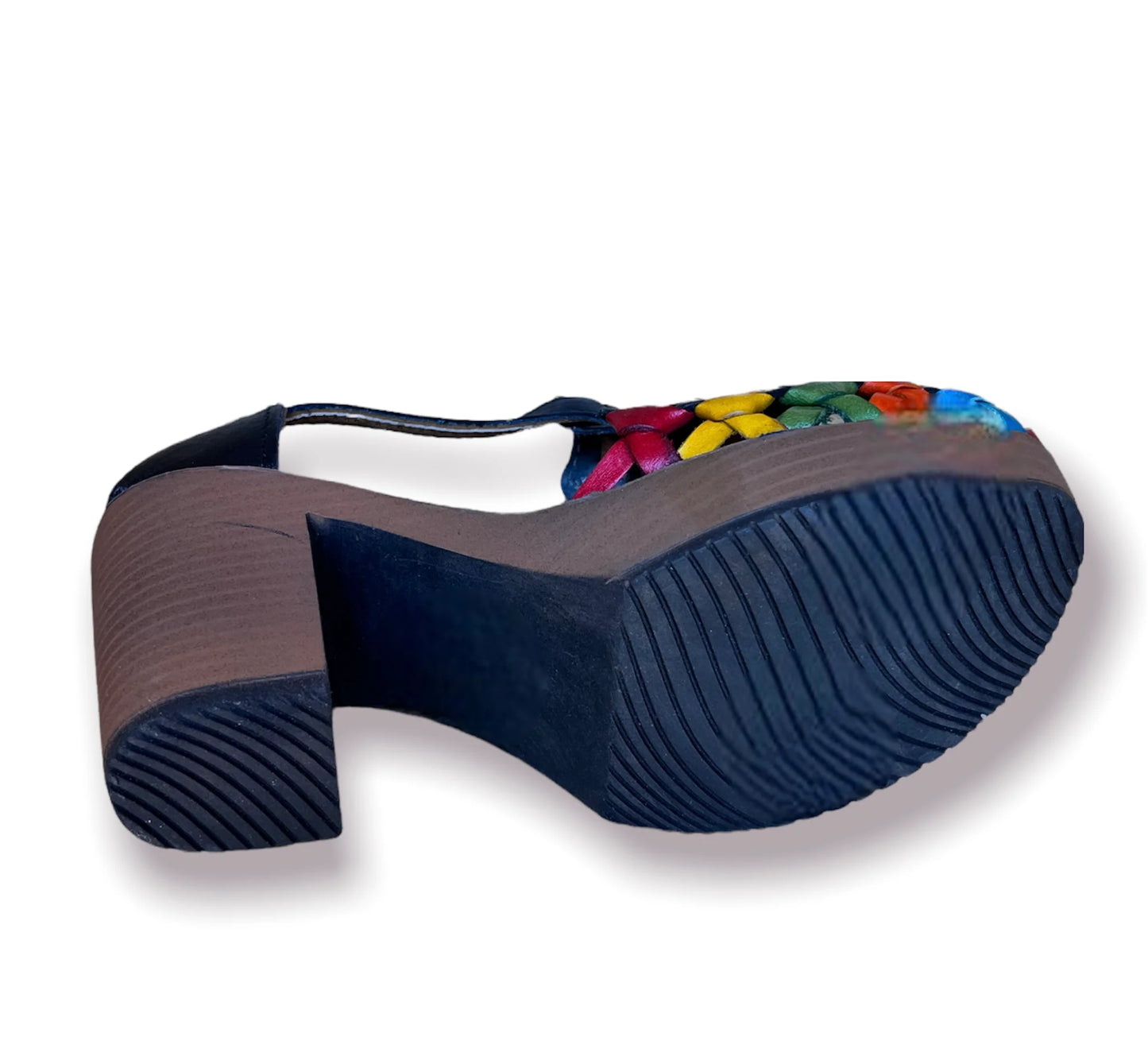 Tacón de bloque artesanal