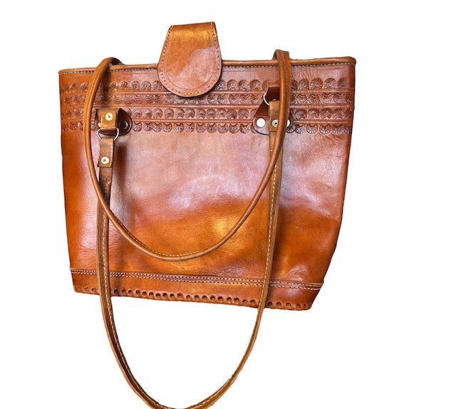 Bolso Artesanal Grande de Cuero Hecho a Mano
