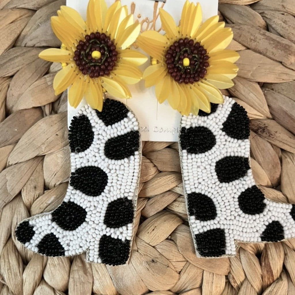 Pendientes occidentales de bota de vaca