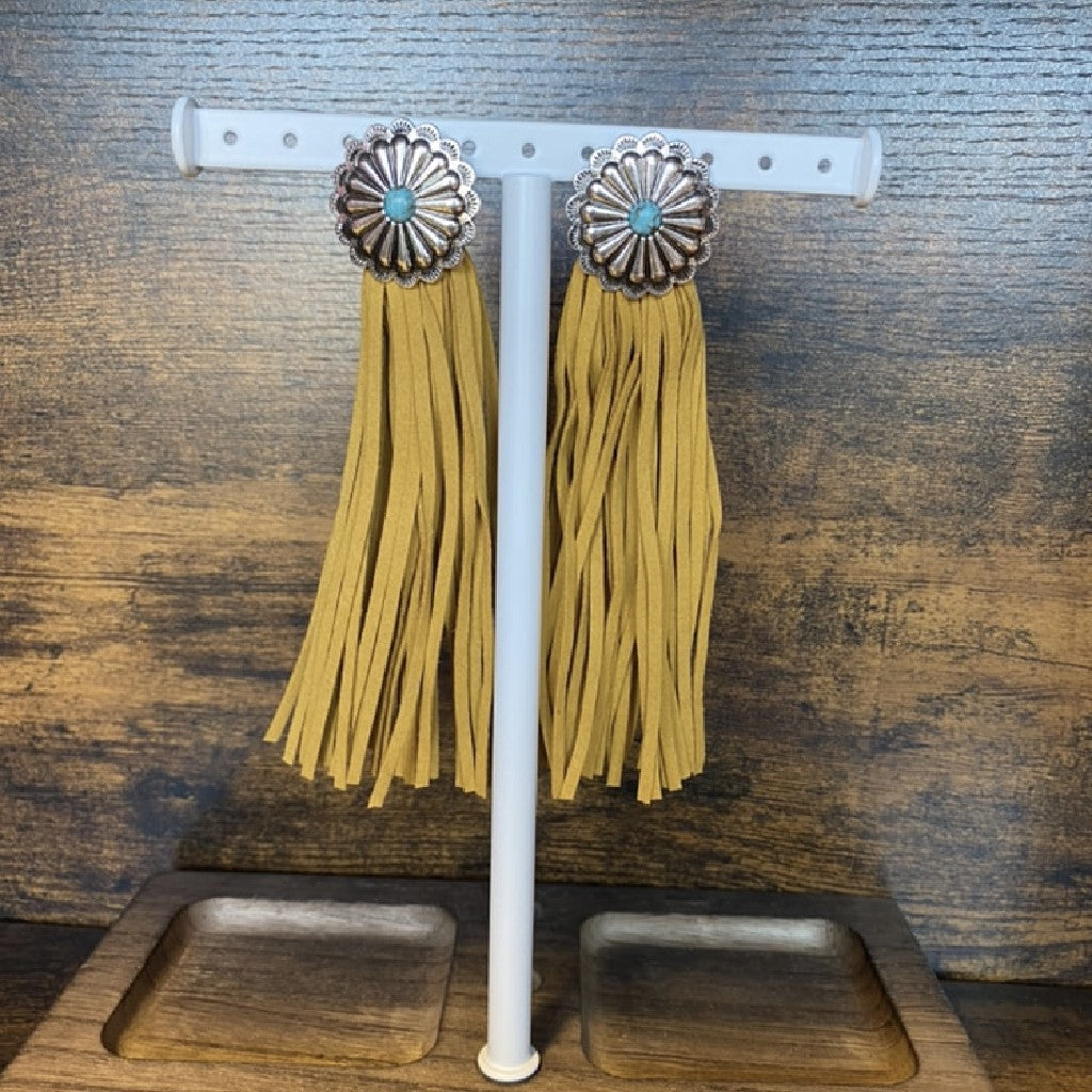 Pendientes occidentales de cuero azteca