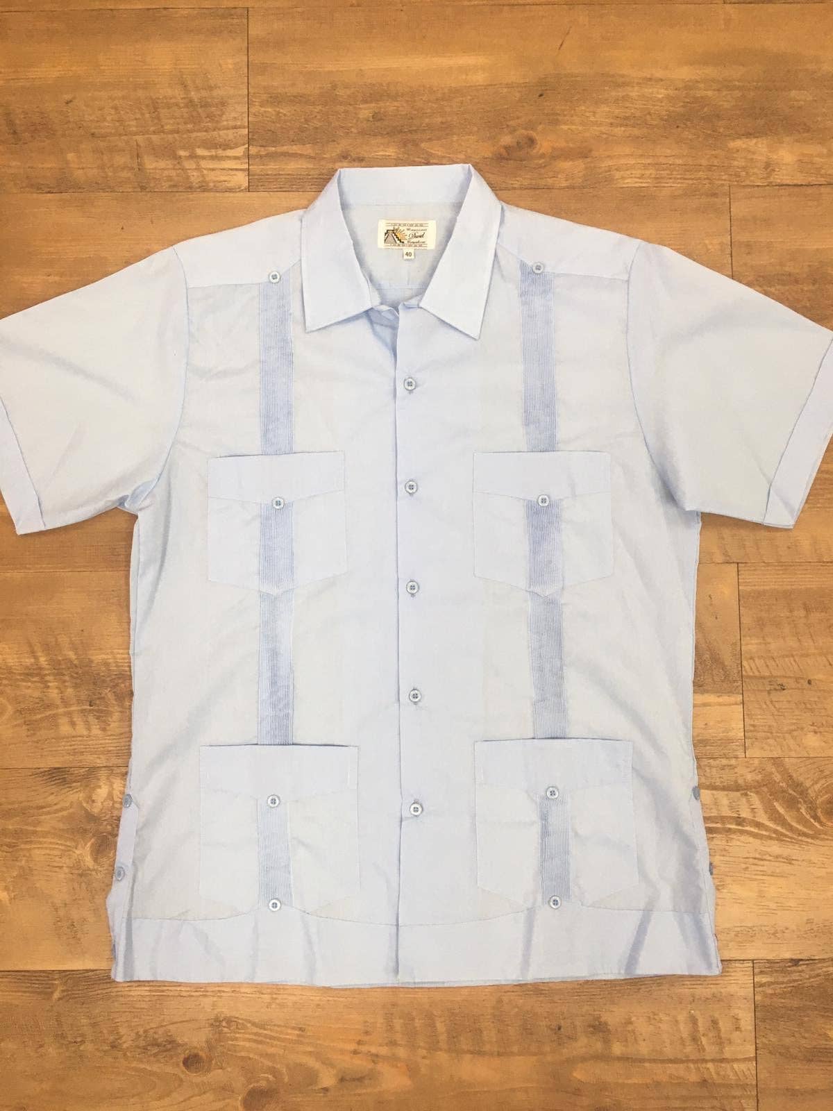 Mexican Men's Guayabera 4 Pockets Short Sleeve