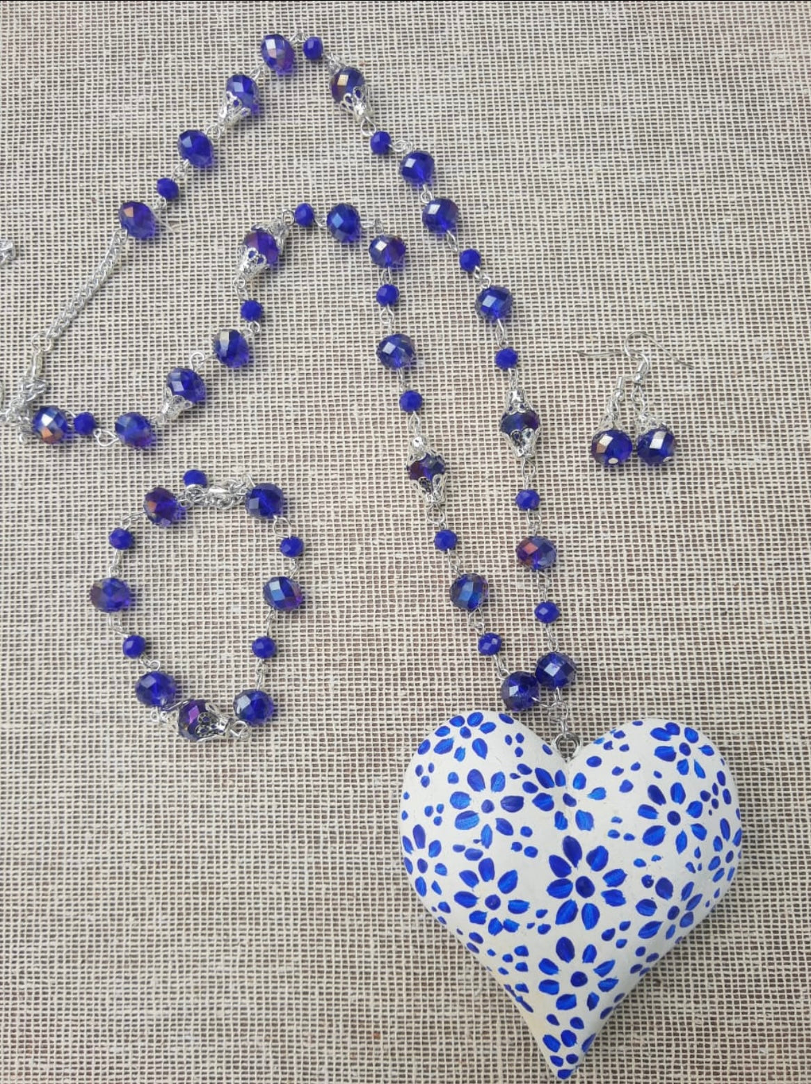 Heart Hand Painted Necklace