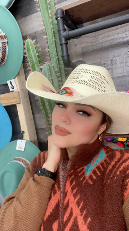 Woman’s Western Aztec Straw Hat