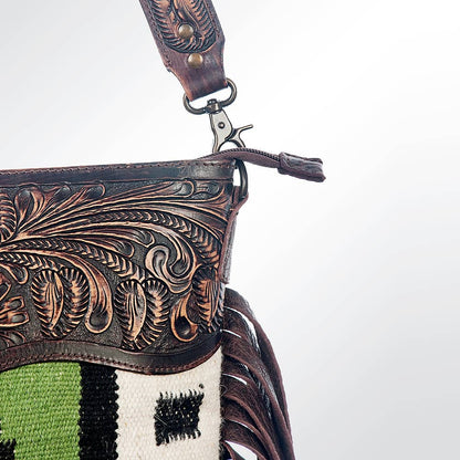 Z363 Signature Crossbody Tooled Saddle Blanket Leather Bag