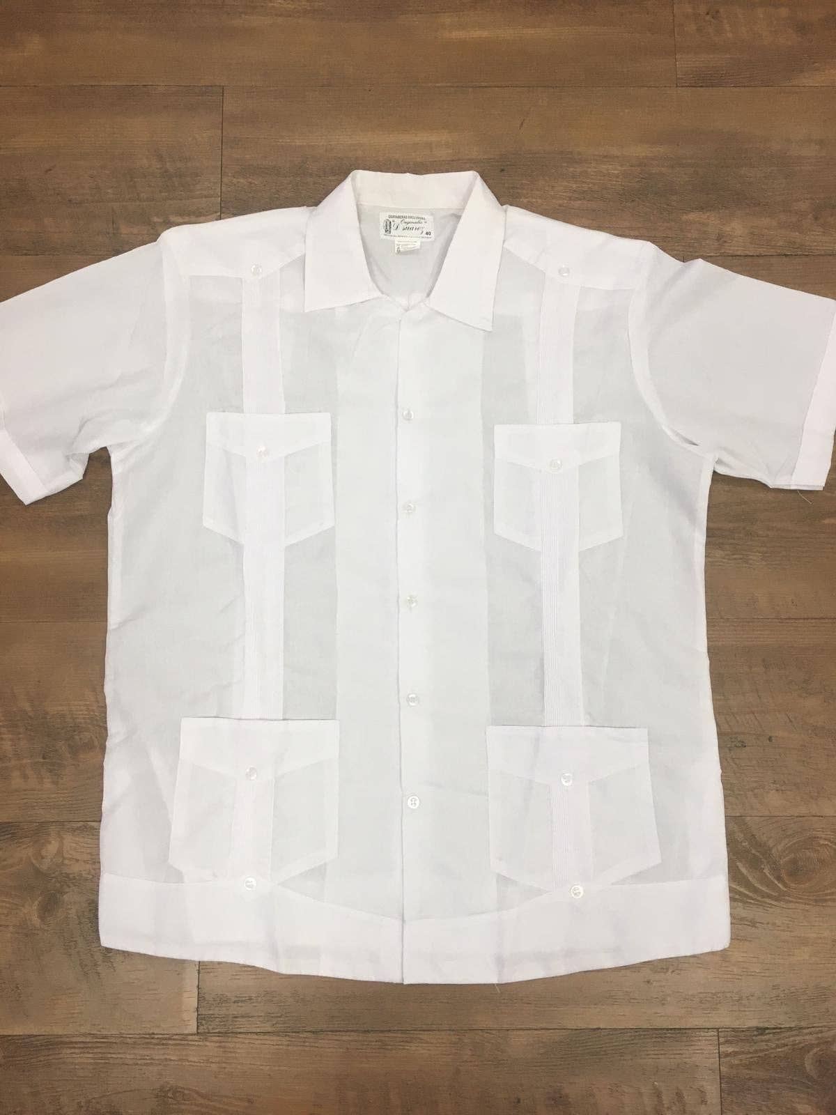 Mexican Men's Guayabera 4 Pockets Short Sleeve