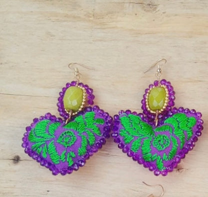 Frida Heart Handmade Earrings