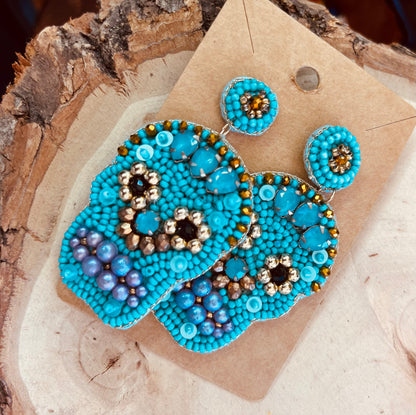 Pendientes Calaveritas Azules