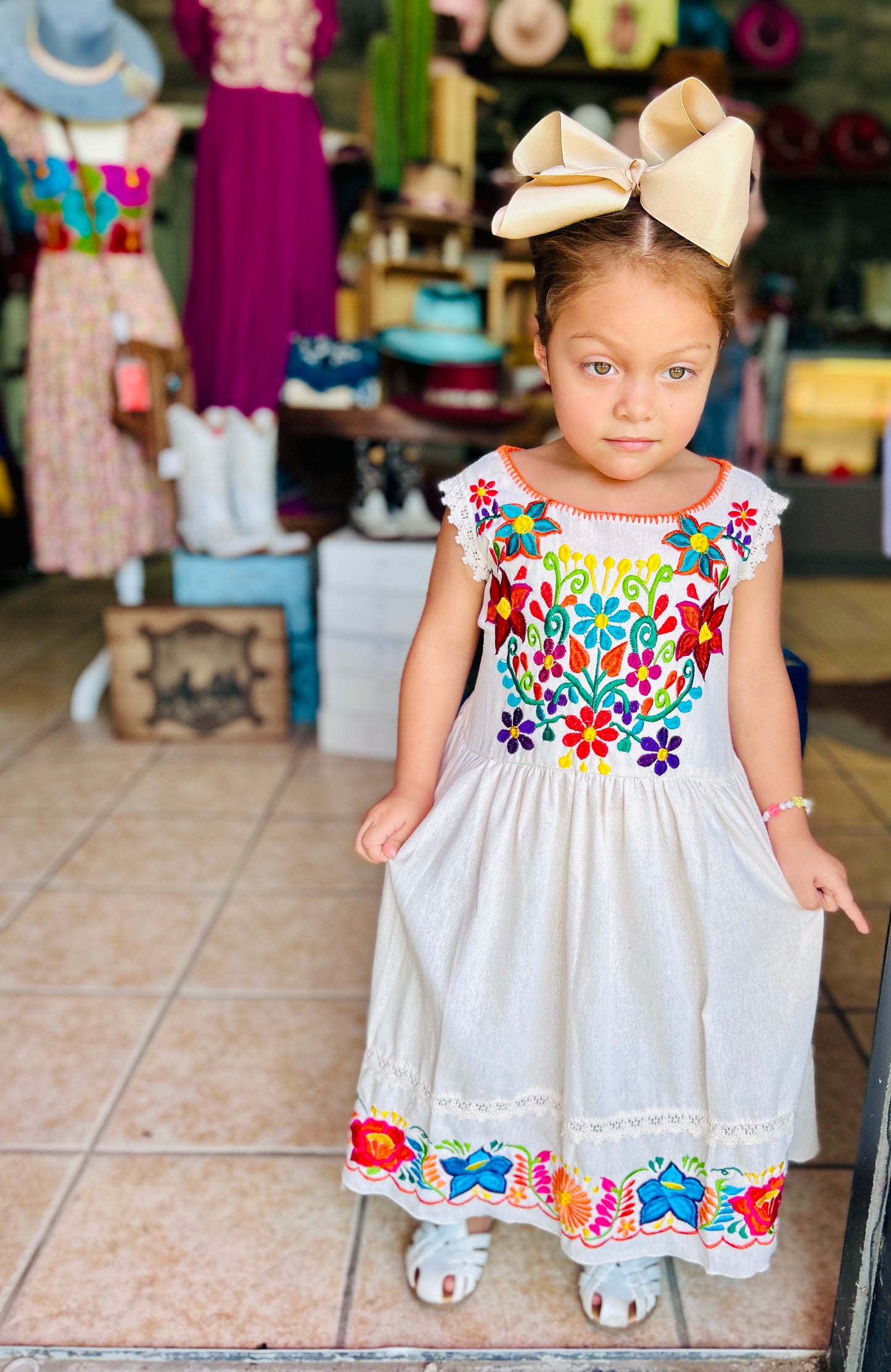 Camila Mexican Embroidery  Dress