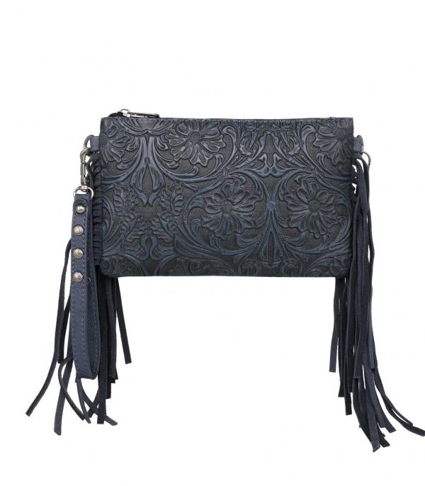 Montana West Tooled Fringe Crossbody Bag