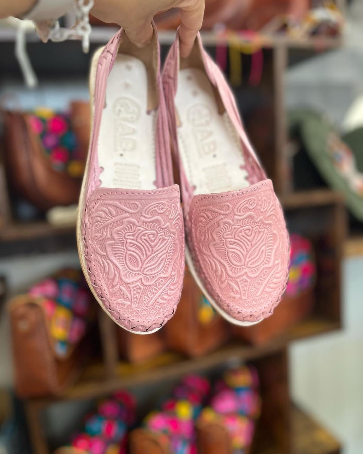 Chanel Pink Mexican Huaraches Fiesta Latina Artisanal Boutique