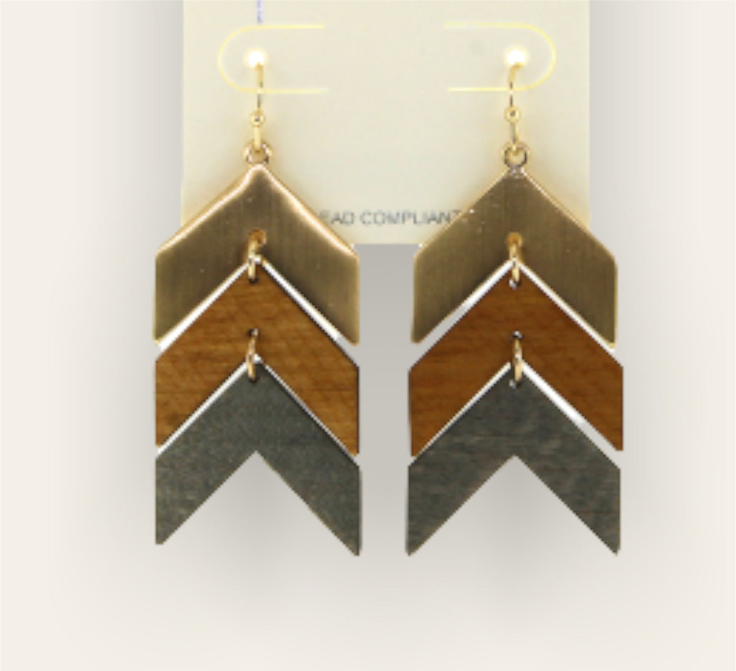 Sparrow Tri-Colored Earrings