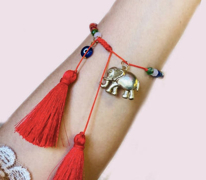 Pulsera de elefante de buena suerte