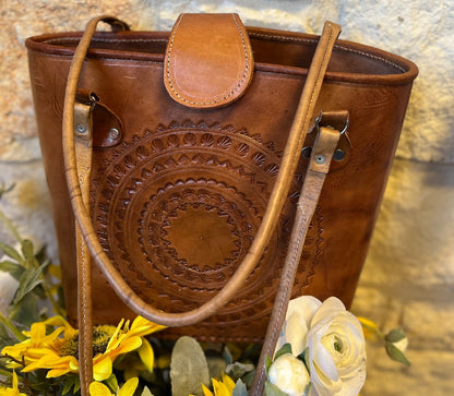 Bolso Artesanal Grande de Cuero Hecho a Mano