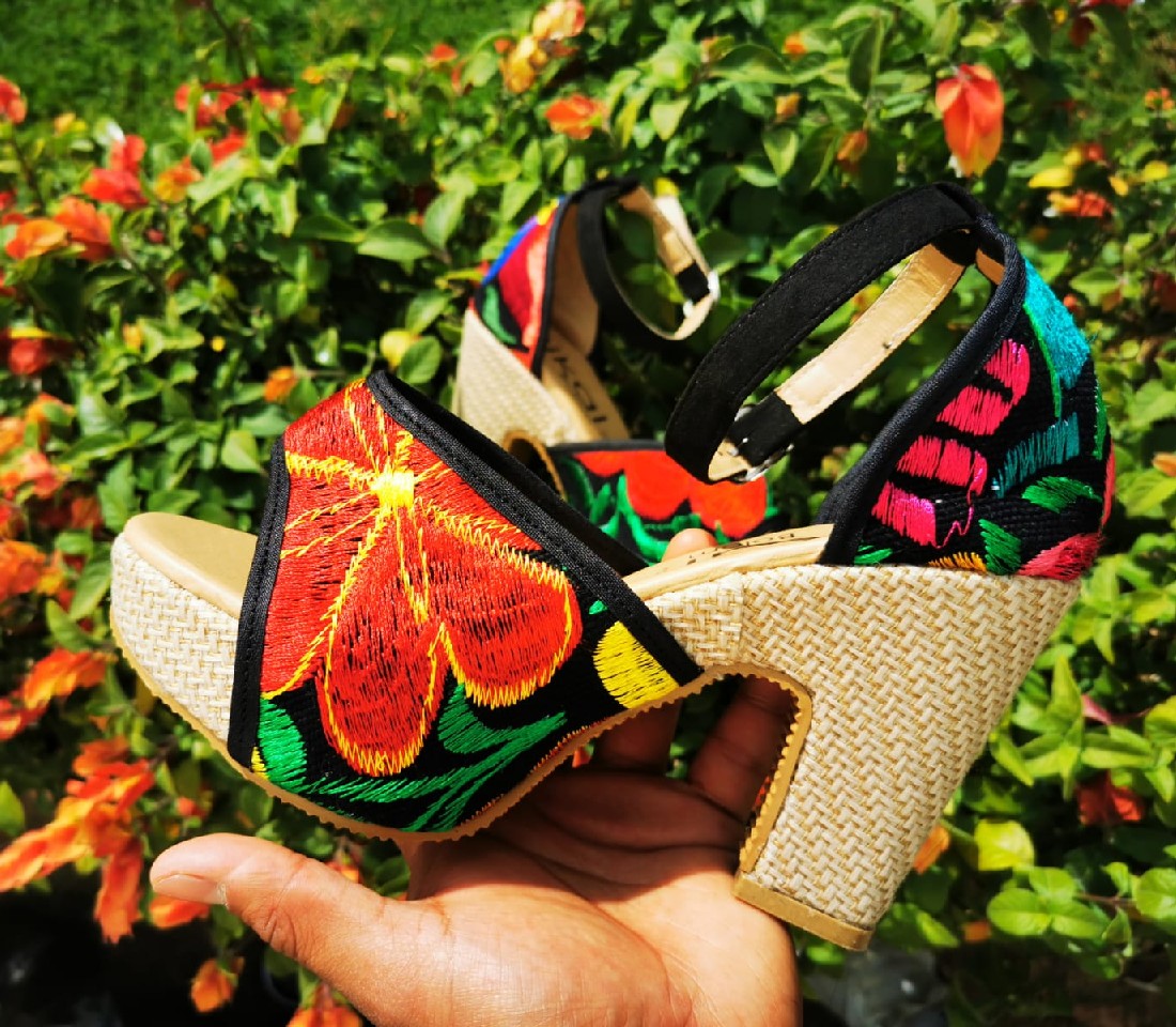 Artisan Embroidered Palm Heels