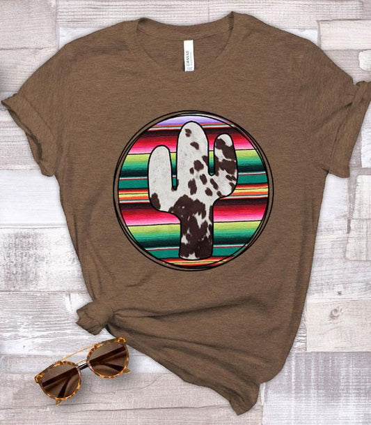 Cactus and Serape Graphic Tee