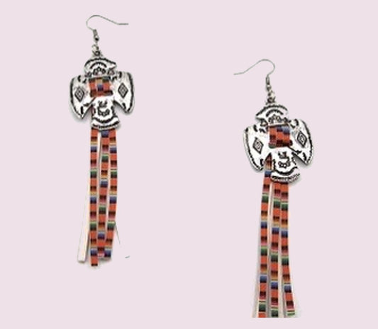 Tassel Cross Western Earrings