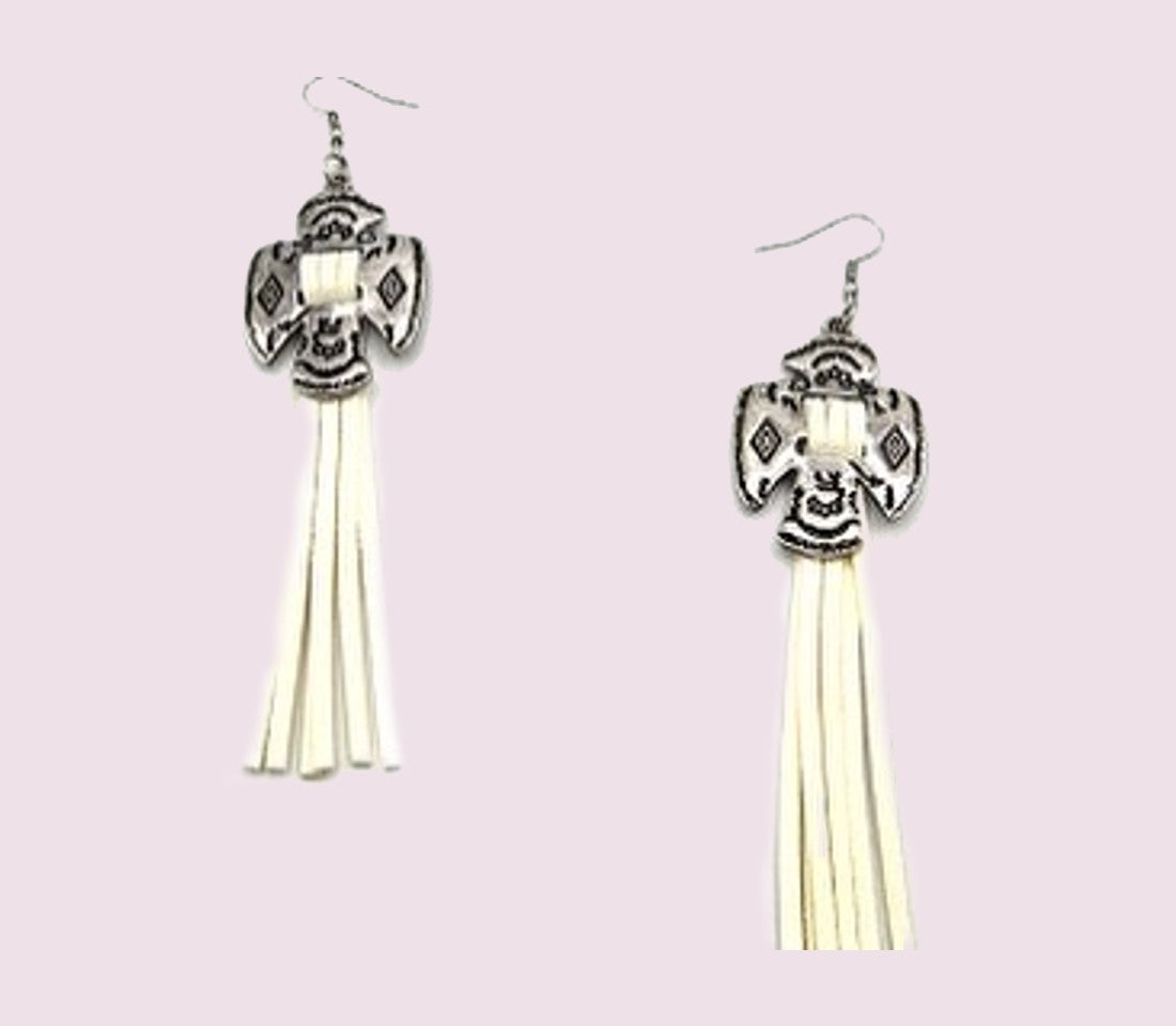 Tassel Cross Western Earrings