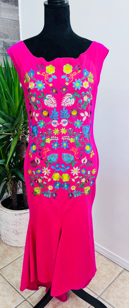 Vestido Mexicano Fiesta Bordado