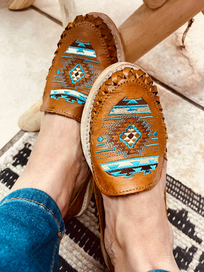 Slip on Aztec Mexican Sandals