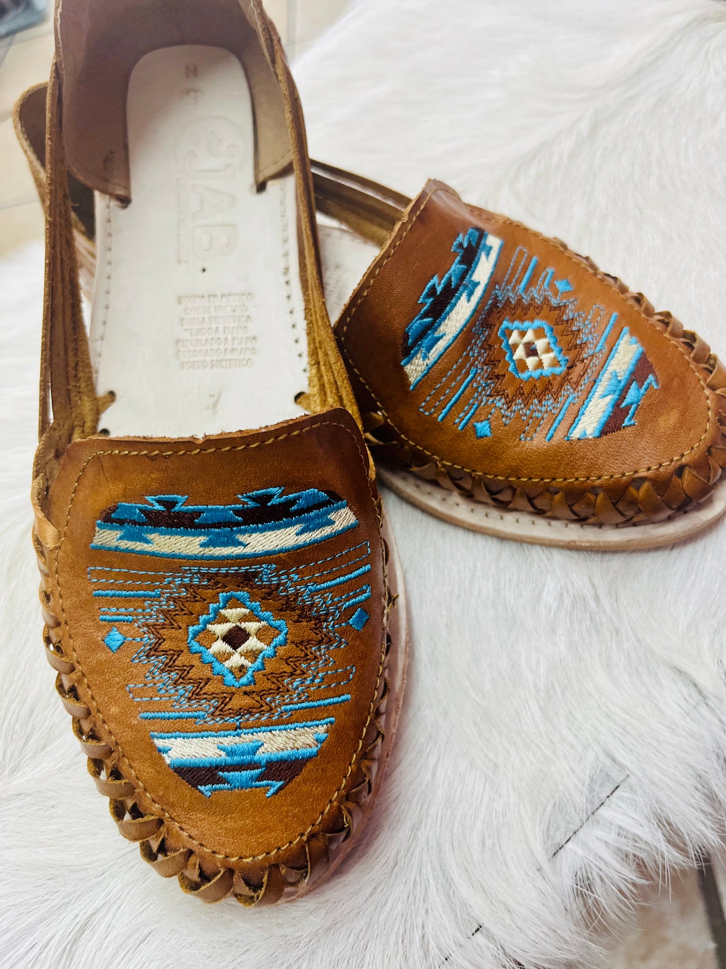 Slip on Aztec Mexican Sandals