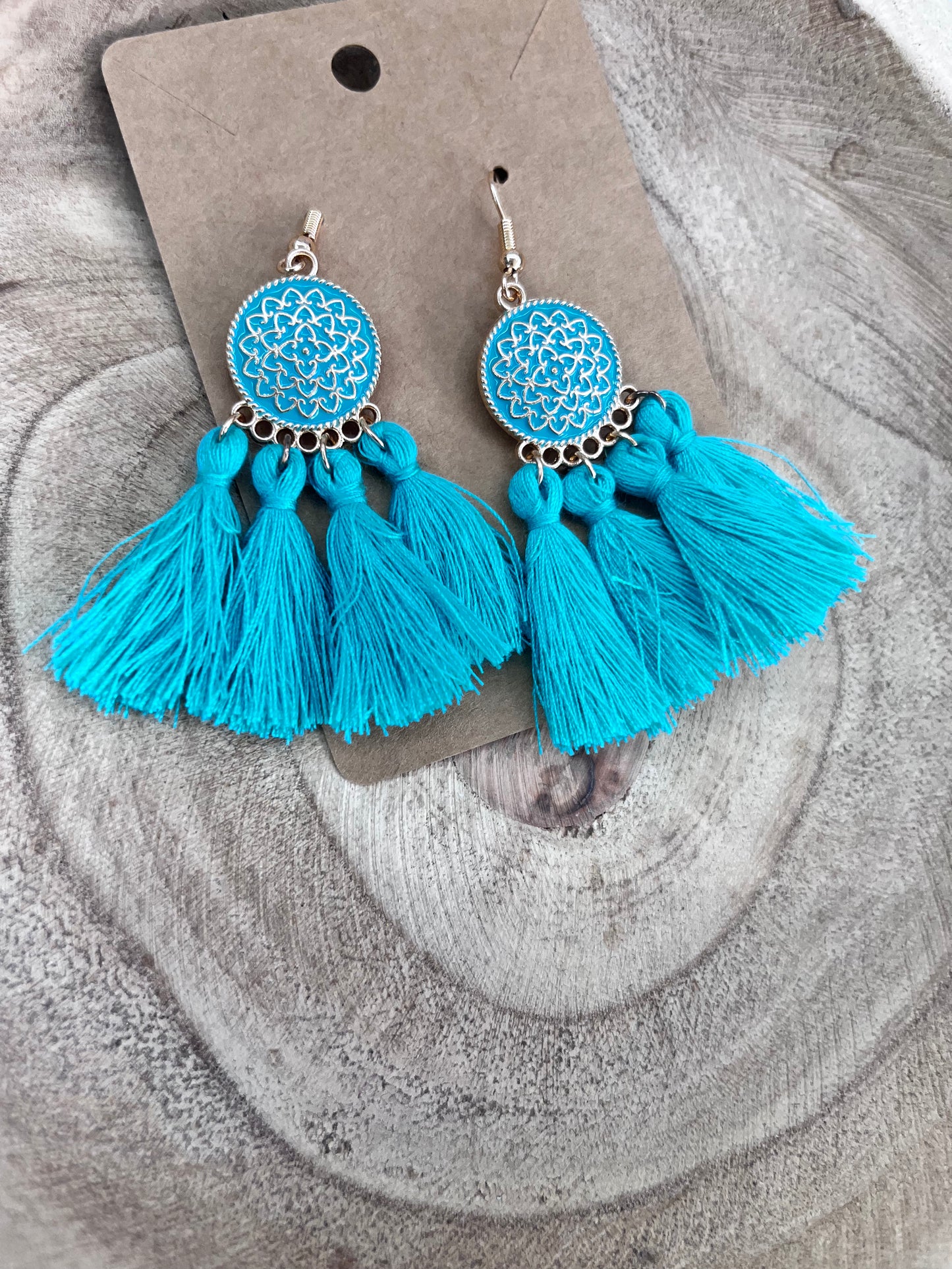 Pendientes colgantes con borlas Fiesta