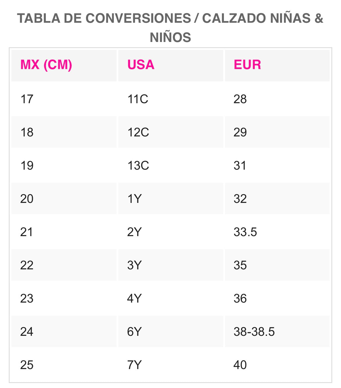 Mexican huaraches sales size chart