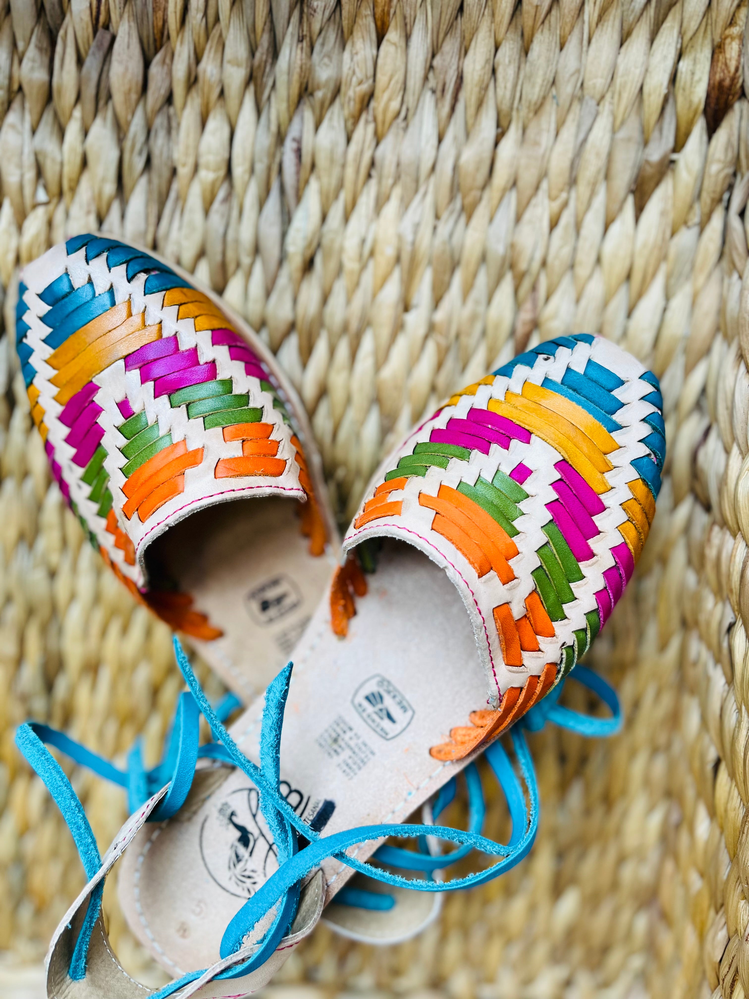 Mexican best sale huaraches colorful