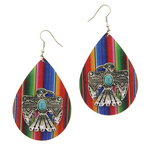 Serape Eagle Earrings