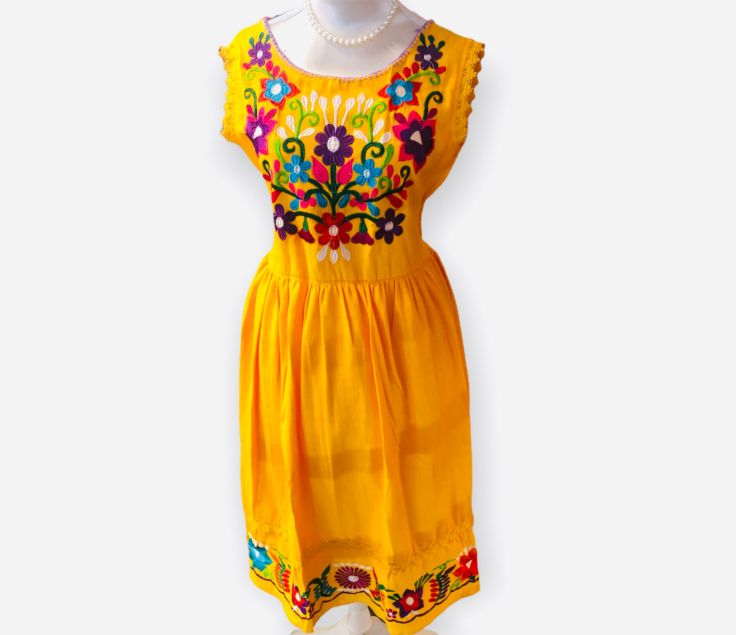 Camila Mexican Embroidery  Dress