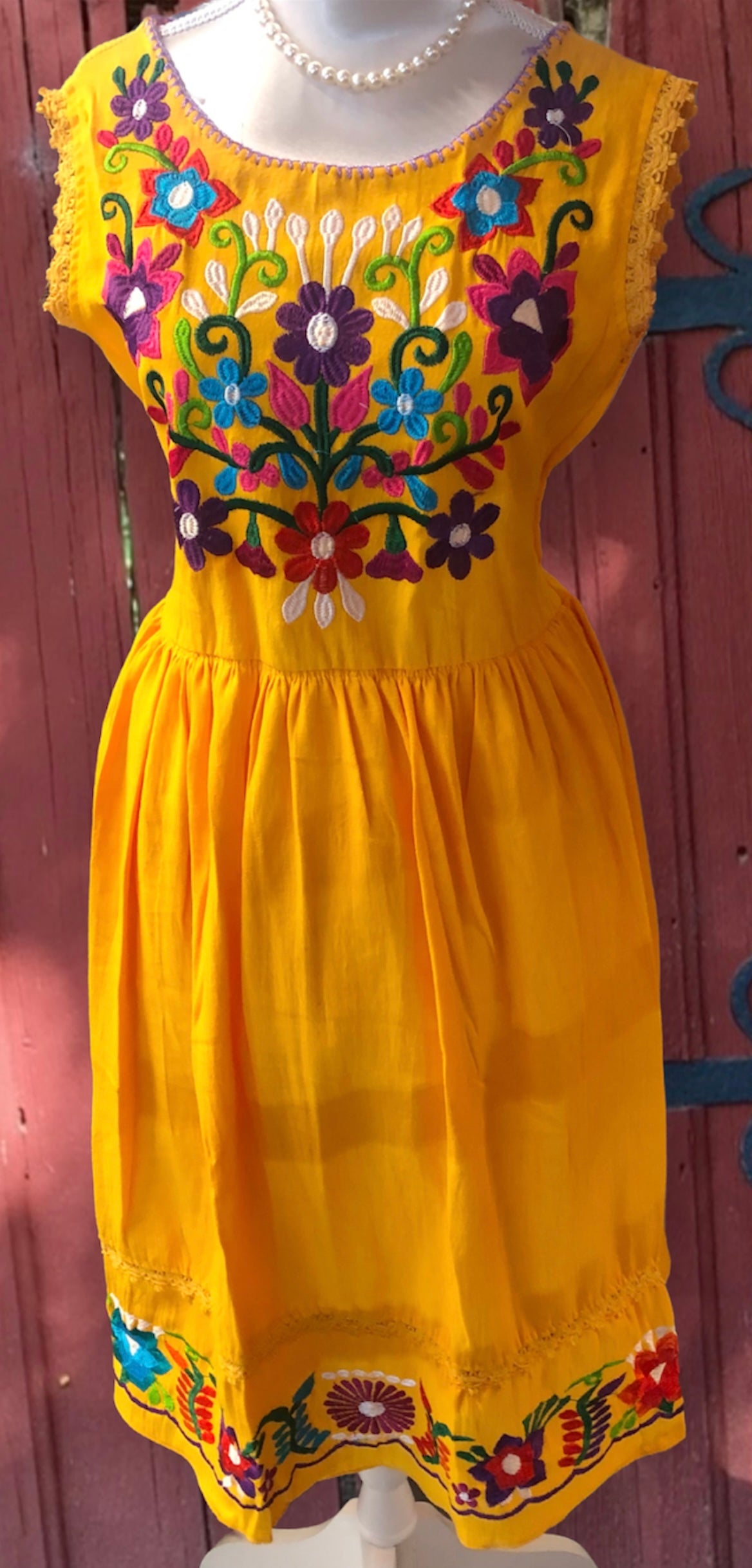 Camila Mexican Embroidery  Dress