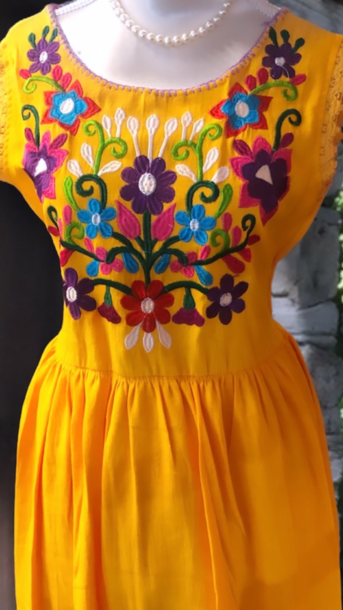 Camila Mexican Embroidery  Dress