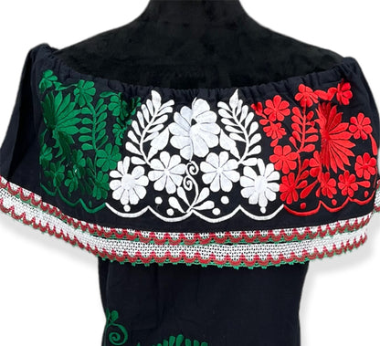 Tricolor Mexican Dress