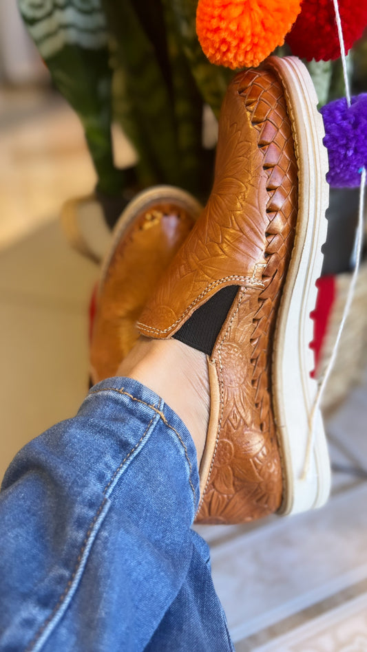 Slip-on Leather Artisan Tennis Shoes